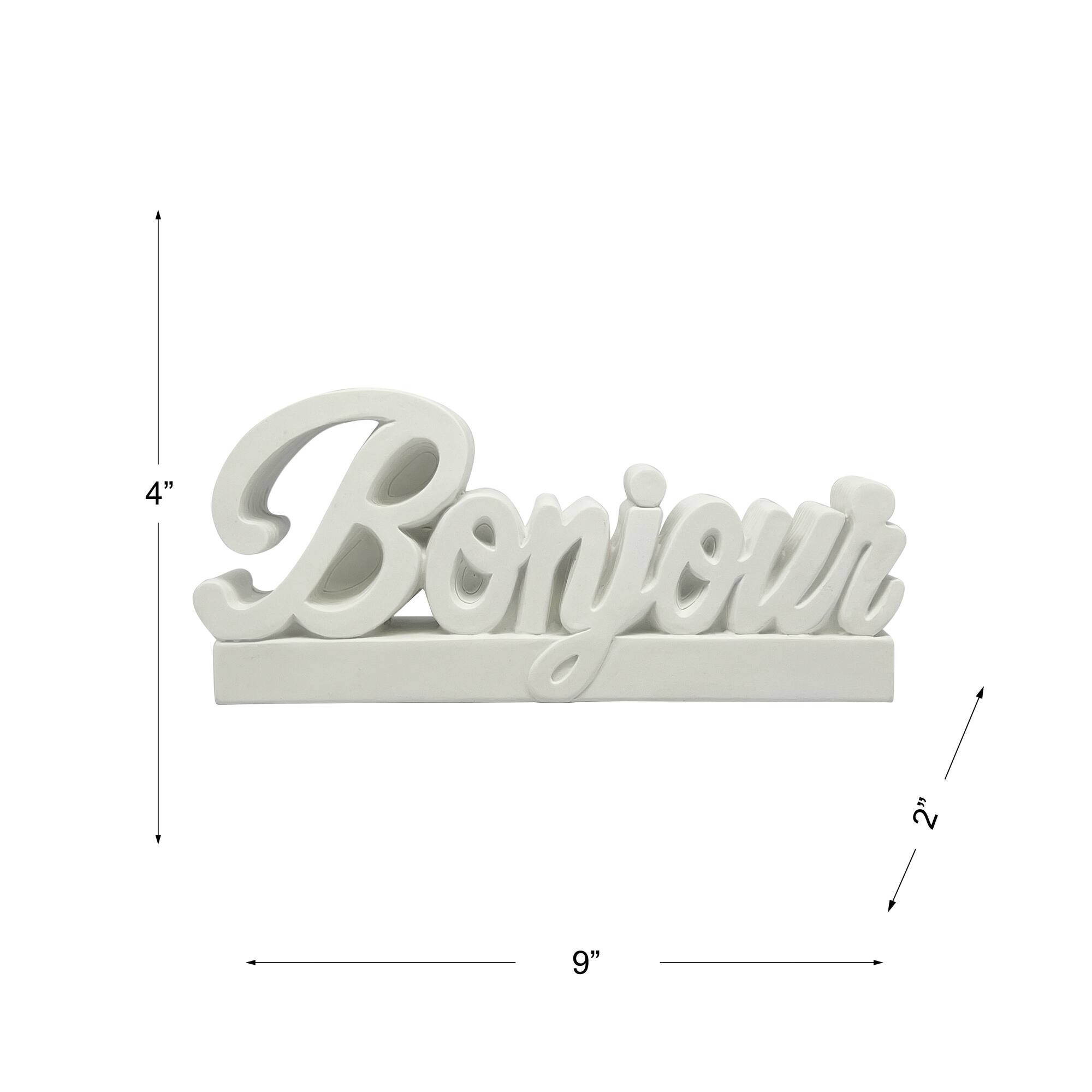 Jonathan Adler x Michaels 9" Script DIY Resin Bonjour Figurine